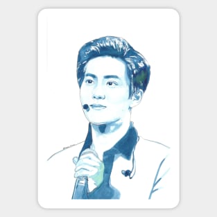 EXO Suho Watercolour Print by NiamhYoungArt Sticker